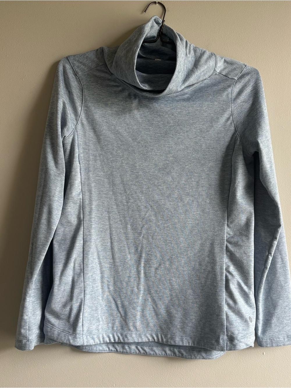 Apana Athletic/Yoga Heather Blue Cowl Neck Pullover
